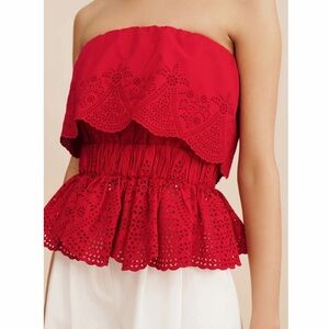 Posse Beryl top in ruby red